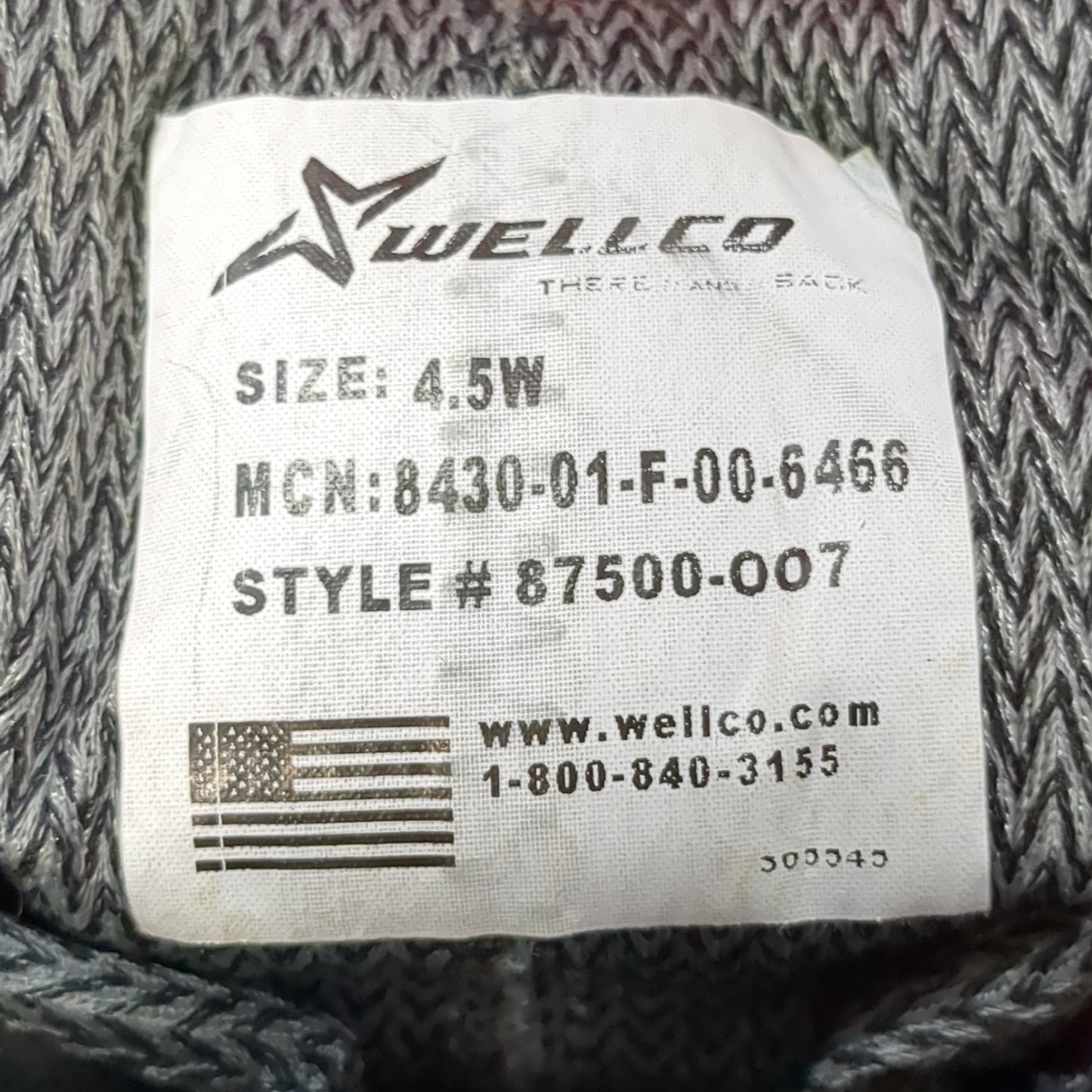 Wellco Brown Military Hiking Combat Boots size 4.5W (BA10-MAY283)