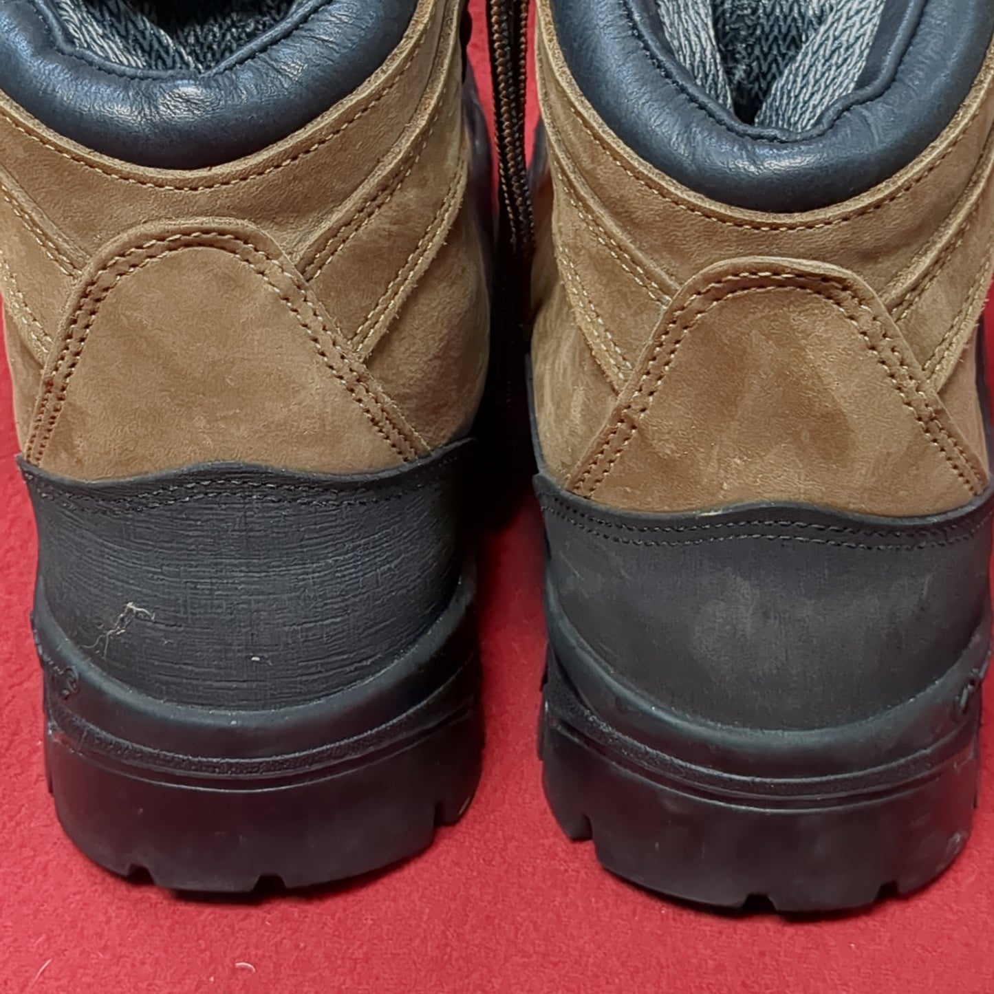 Wellco Brown Military Hiking Combat Boots size 4.5W (BA10-MAY283)