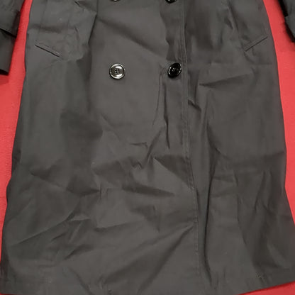 NWT US Army 10S Black All-Weather Overcoat Dress Uniform (BB06-MAY308)