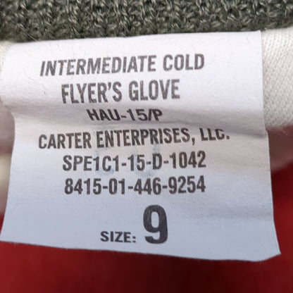 US Army Men's Medium (9) HAU-15/P Flyer's Intermediate Cold Weather Gloves (cb04-MAY324)
