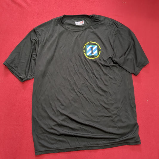 Large 3rd BDE Support Battalion silk shirt Excellent Condition (PT-MAY357)