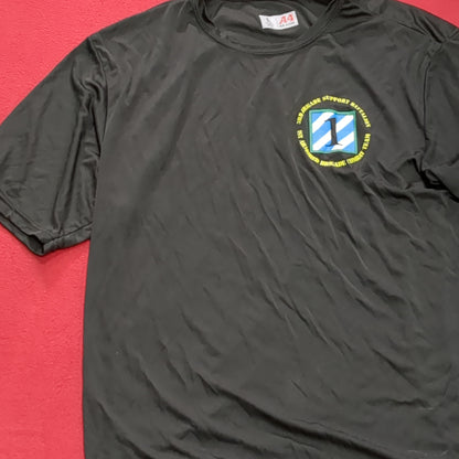 Large 3rd BDE Support Battalion silk shirt Excellent Condition (PT-MAY357)
