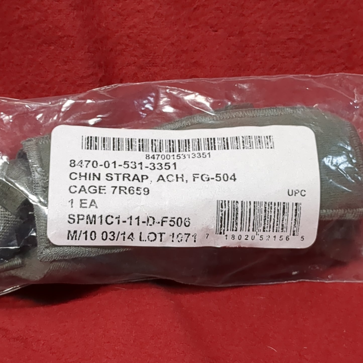 NOS US Army Complete ACH Chin Strap Retention w Hardware (25o- da03-MAY370)