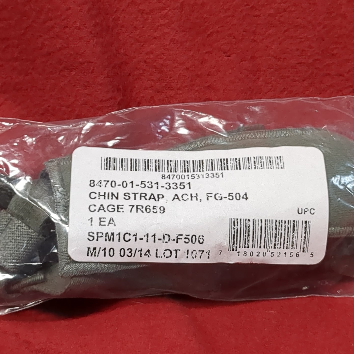 NOS US Army Complete ACH Chin Strap Retention w Hardware (25o- da03-MAY370)