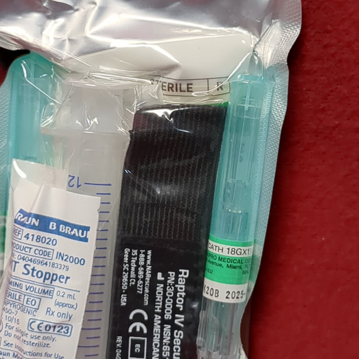 Unopened - NORTH AMERICAN RESCUE NAR Saline Lock Kit (IFAK  ac07-JUN16)