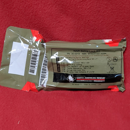 Unopened - NORTH AMERICAN RESCUE NAR Saline Lock Kit (IFAK  ac07-JUN16)