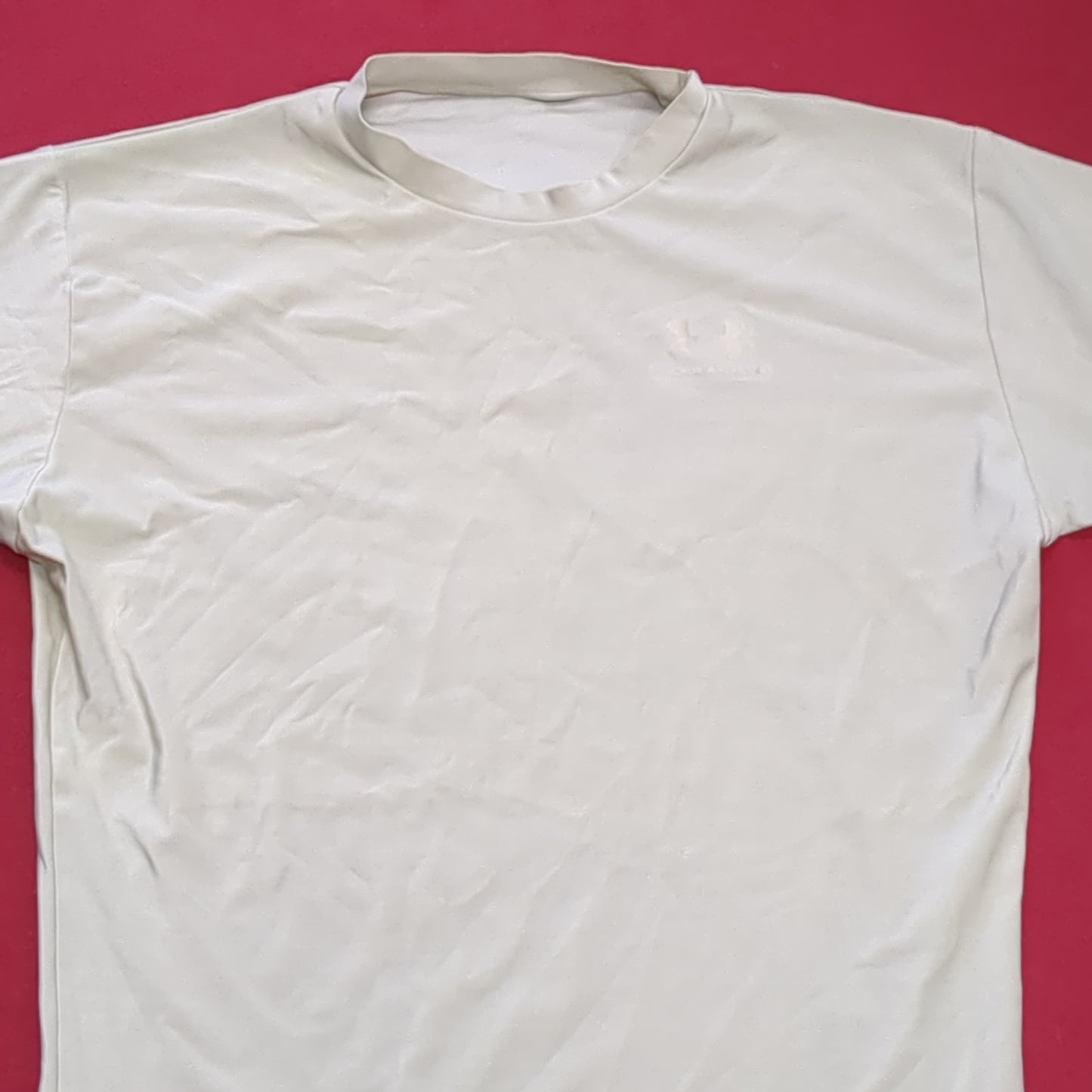 Under Armor XXL Tan Tactical Poly Short sleeve shirt (fa07-JUN57)