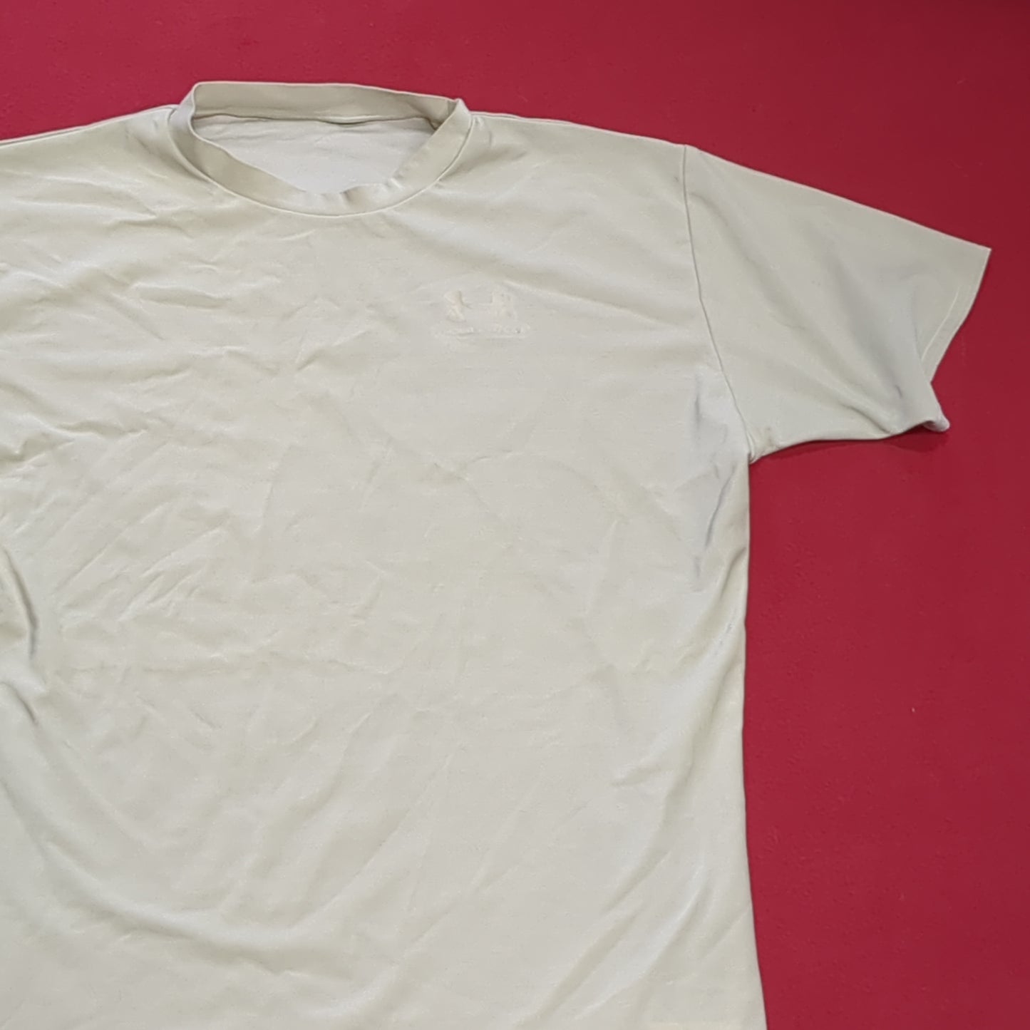 Under Armor XXL Tan Tactical Poly Short sleeve shirt (fa07-JUN57)
