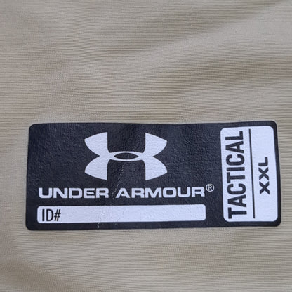 Under Armor XXL Tan Tactical Poly Short sleeve shirt (fa07-JUN57)