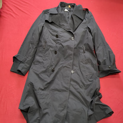 US Army 38 Regular Black All-Weather Overcoat Dress Uniform Good Condition (BA07-JUN82)