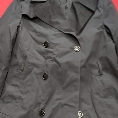 US Army 38 Regular Black All-Weather Overcoat Dress Uniform Good Condition (BA07-JUN82)