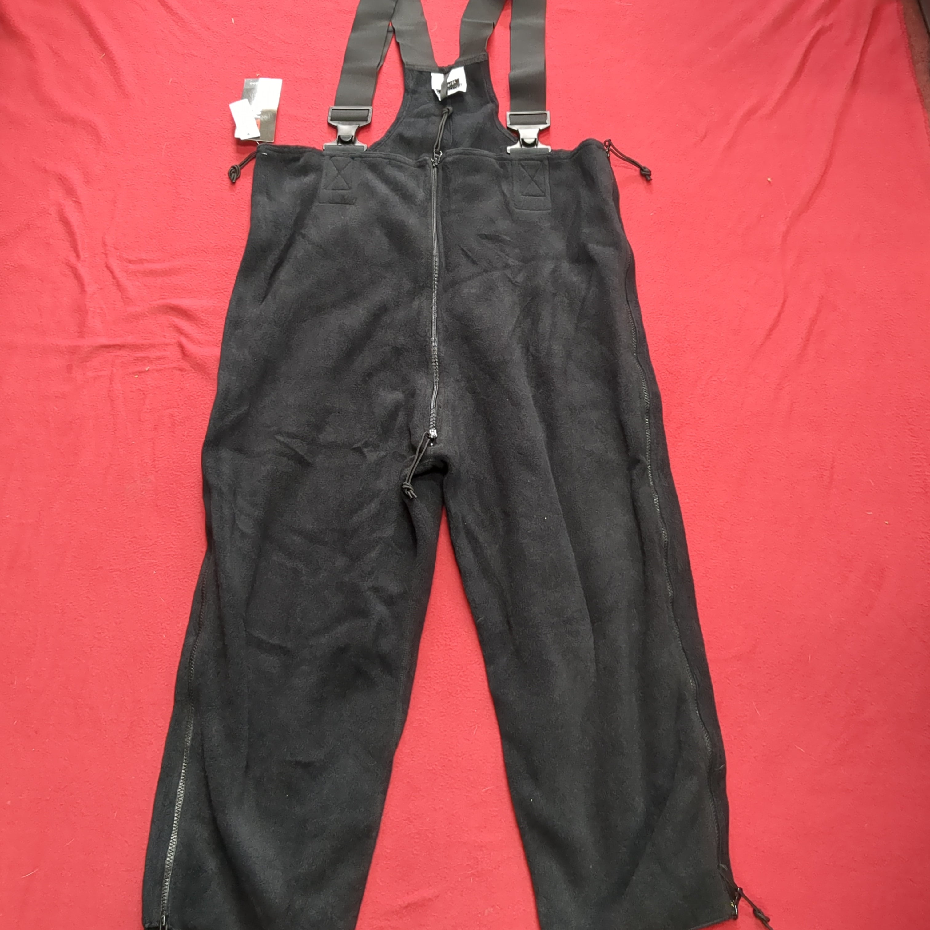 NWT US Army Large Short Regular Polartec Black Fleece Overalls Level III 3 cw ea04 JUN189