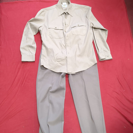 US Army Flying Cross Khaki Long Sleeve Enlisted Shirt and Creighton Pants Excellent Condition (DG2-EA01-JUL94)