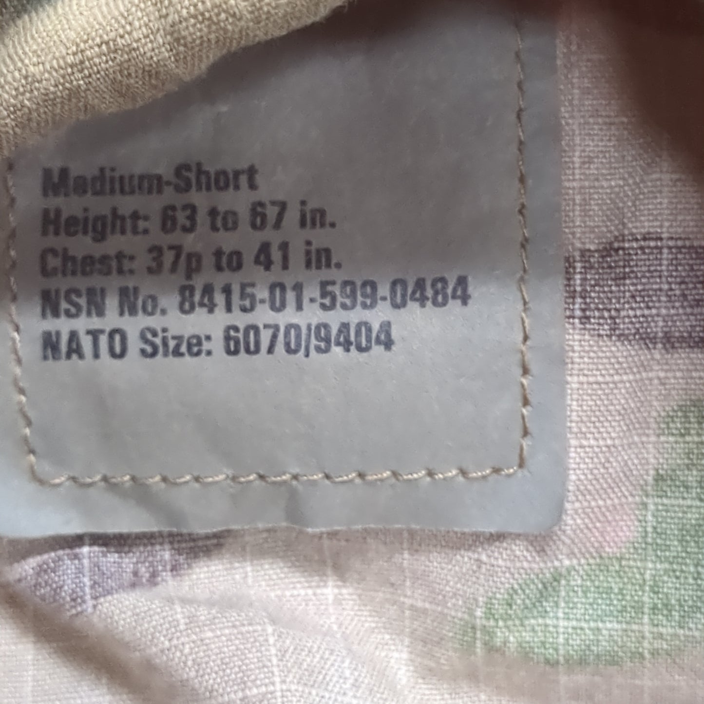 *Lot of Two* US Army Medium Short Multicam Flame Resistant Frac Uniform Top Shirt Used (OCP9- ea05-JUL106)
