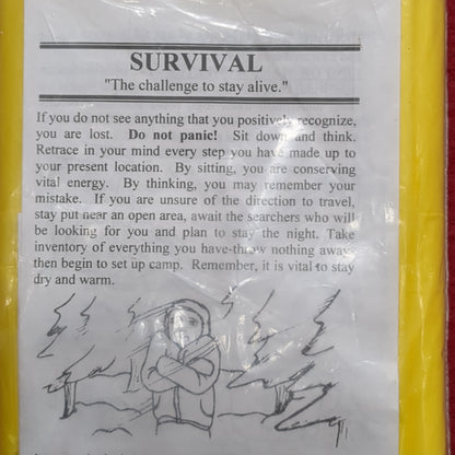 Vintage New In Package NIP STORM SHELTER Instant Pocket Tent 5oz 80” x 96” (06cc- ca9-JUL203)