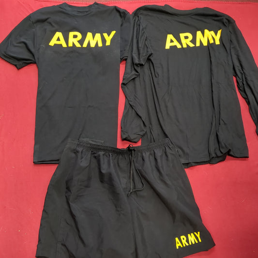 APFU PT SET - Large Shorts - Long-Sleeve & Short-Sleeve Shirt Good Condition (fb10-JUL274)