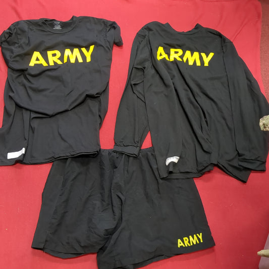 APFU PT SET - Large Shorts - Long-Sleeve & Short-Sleeve Shirt Good Condition (fb07-JUL278)