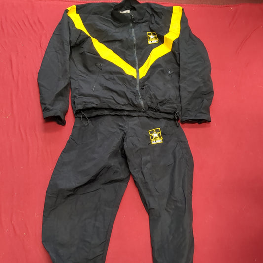 SET of APFU PT Small Regular Jacket Pants Black Gold Cold Weather Used (fb13-JUL283)
