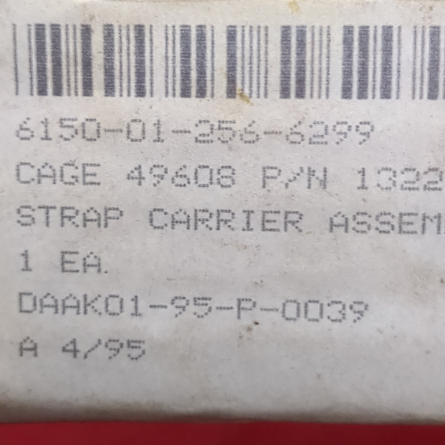 US Military Webbing Strap Carrier Assembly Olive Drab (BA02-JUL307)