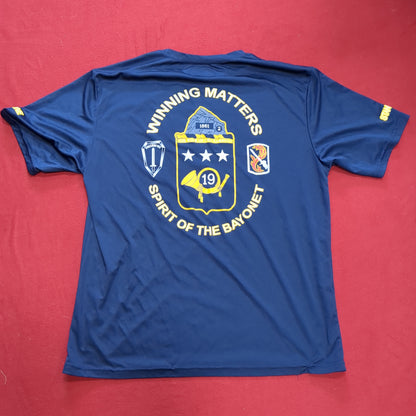 US Army Large Blue Rock Force T-Shirt  (cw- ea04-JUL372)