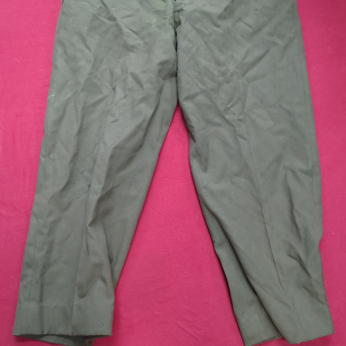 Vintage Medium Regular US Army Trousers Field Wool Serge OG-108 (aa14-8)