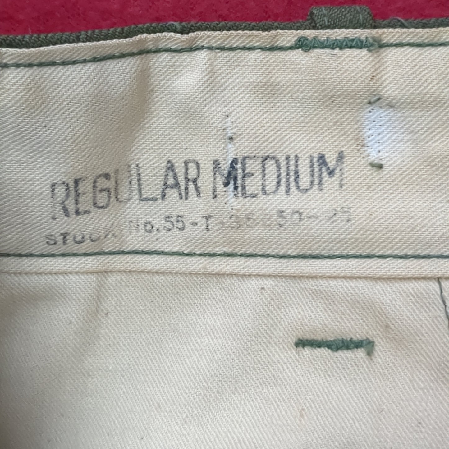 Vintage Medium Regular US Army Trousers Field Wool Serge OG-108 (aa14-8)