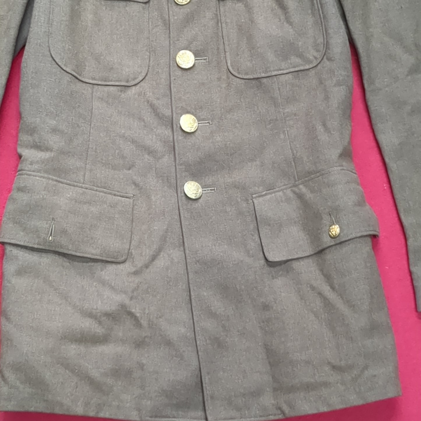 WWII 1941 37 Regular Army Wool Uniform Vintage Jacket (aa13-63)