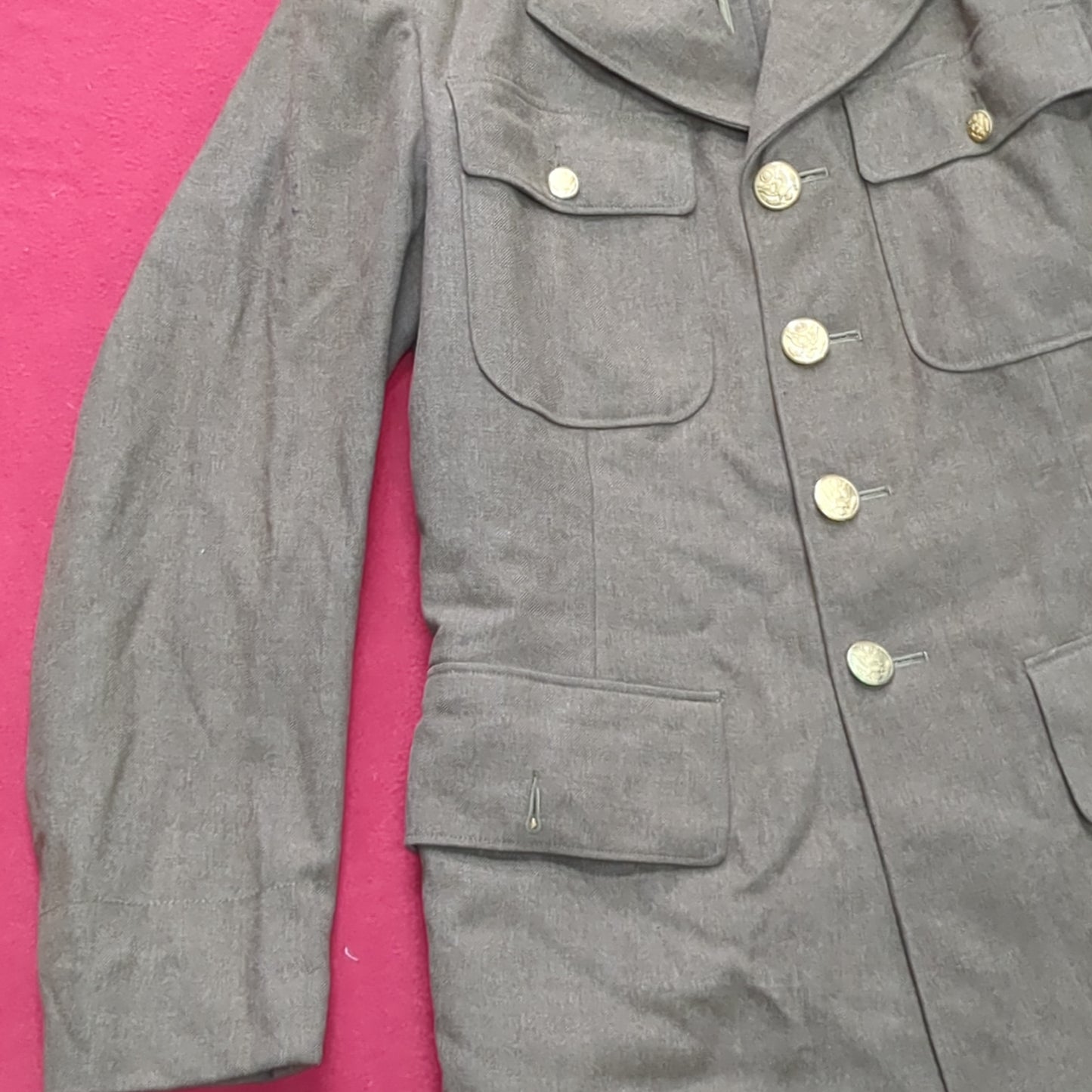 WWII 1941 37 Regular Army Wool Uniform Vintage Jacket (aa13-63)