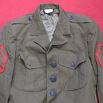 USMC 37 Regular Gabardine 2212 Poly/Wool Mans Coat Jacket (26a72)
