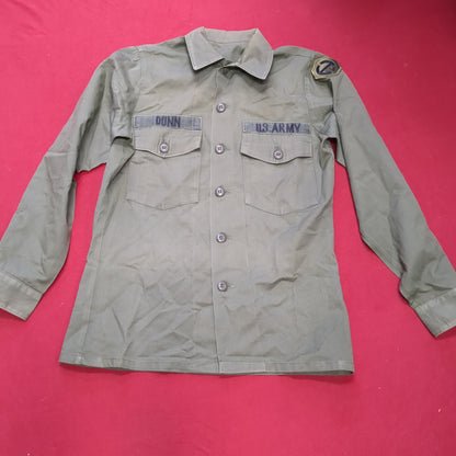 Vintage '78 unknown Cot/Poly OG-507 Utility Shirt Jacket (aa13-145)