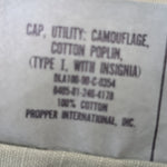 USGI Utility Cap Medium MC BDU Woodland Type I Camo (31a30)