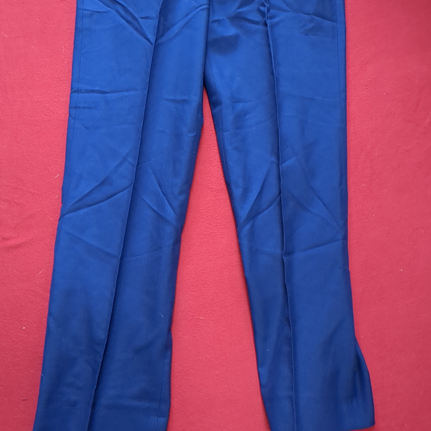 US Army ASU 34 Regular Enlisted Unhemmed Unstriped Pants Trouser Dress Blue (aa08-170)