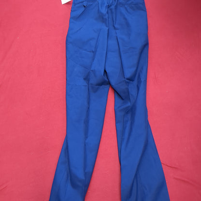 NWT US Army ASU 33 Regular Enlisted Unhemmed Unstriped Pants Trouser Dress Blue (aa14-14)
