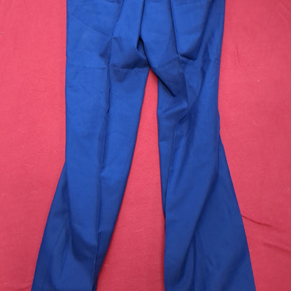NWT US Army ASU 33 Regular Enlisted Unhemmed Unstriped Pants Trouser Dress Blue (aa14-14)