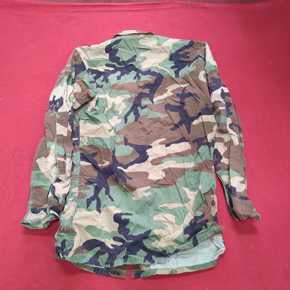 US Army Woodland Camo Hot Weather Coat Size Small Long (aa14-24)