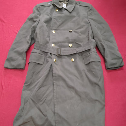 Vintage Czech CZECHOSLOVAKIA Military Trench Coat Overcoat Kras Odevy Brno (j1 (ab13-j)