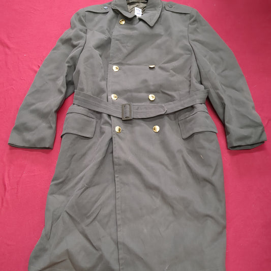Vintage Czech CZECHOSLOVAKIA Military Trench Coat Overcoat Kras Odevy Brno (j1 (ab13-j)