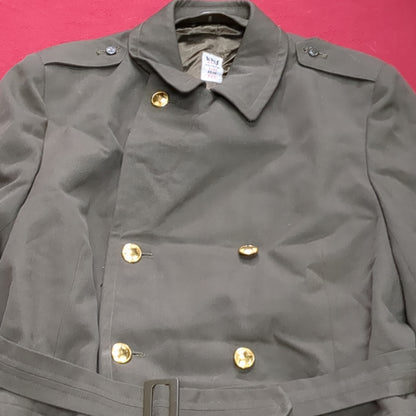 Vintage Czech CZECHOSLOVAKIA Military Trench Coat Overcoat Kras Odevy Brno (j1 (ab13-j)