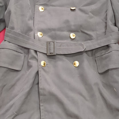 Vintage Czech CZECHOSLOVAKIA Military Trench Coat Overcoat Kras Odevy Brno (j1 (ab13-j)