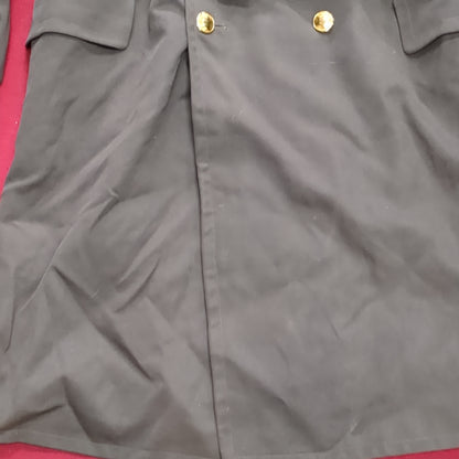 Vintage Czech CZECHOSLOVAKIA Military Trench Coat Overcoat Kras Odevy Brno (j1 (ab13-j)