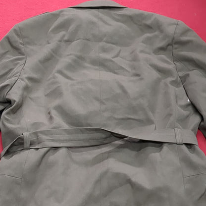 Vintage Czech CZECHOSLOVAKIA Military Trench Coat Overcoat Kras Odevy Brno (j1 (ab13-j)