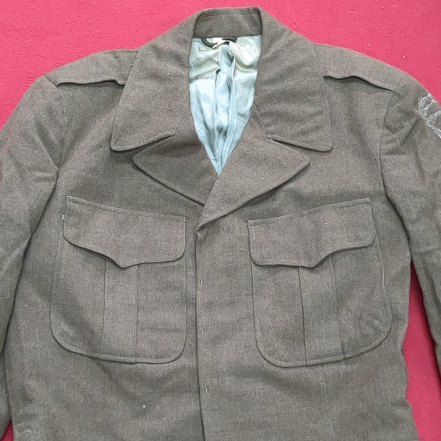Vintage WWII 1952 38L IKE M-1950 Jacket, Field, Wool OD Good Condition (aa15-AUG78)