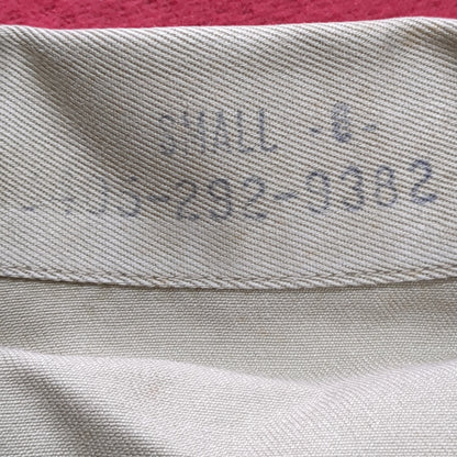 Vintage Vietnam Era US Army Men's Small Tan 445 Short-Sleeve Shirt Good Condition (aa15-AUG79)