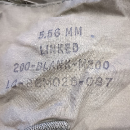 2 x 5.56mm Linked 200rd Blank Green Carrying Bag Military Army US Army (CL15)