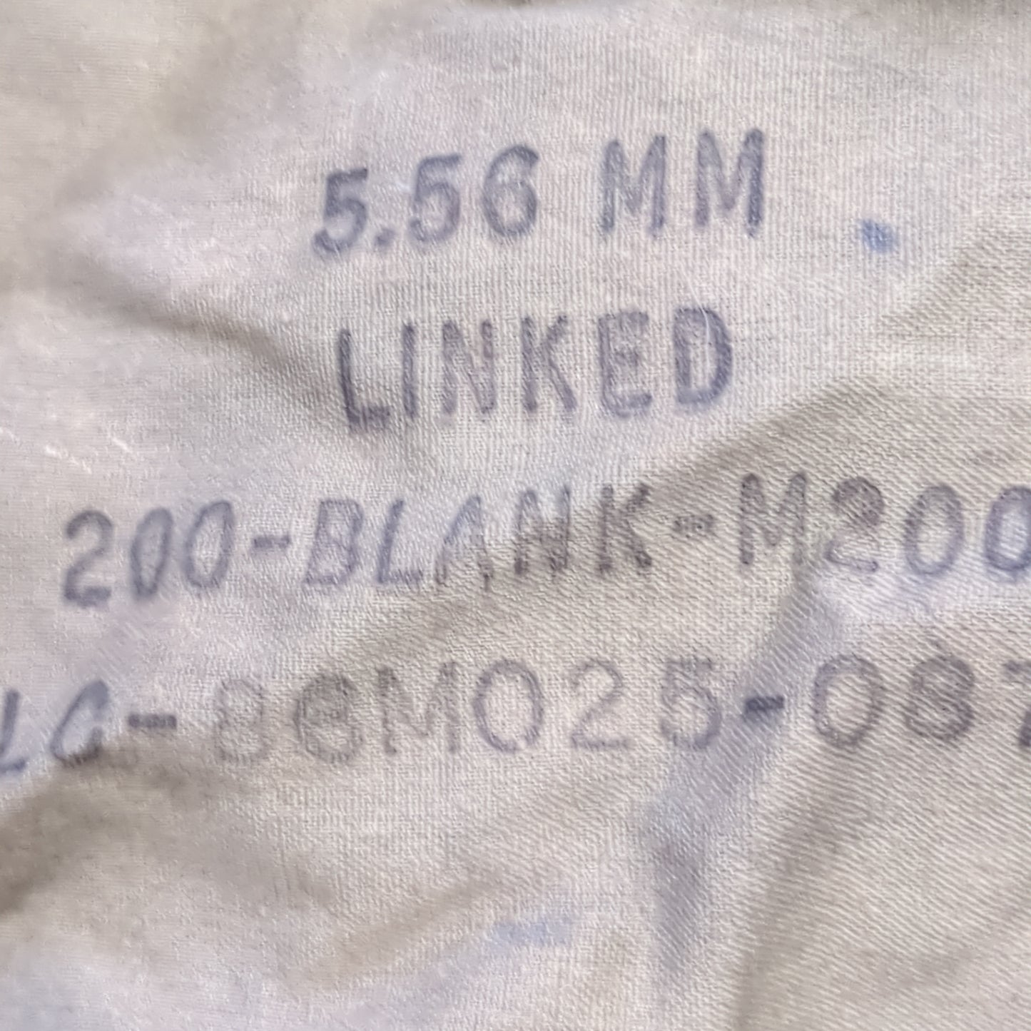 2 x 5.56mm Linked 200rd Blank Green Carrying Bag Military Army US Army (CL15)