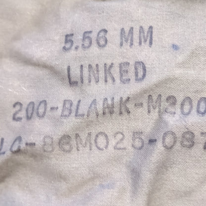 2 x 5.56mm Linked 200rd Blank Green Carrying Bag Military Army US Army (CL15)