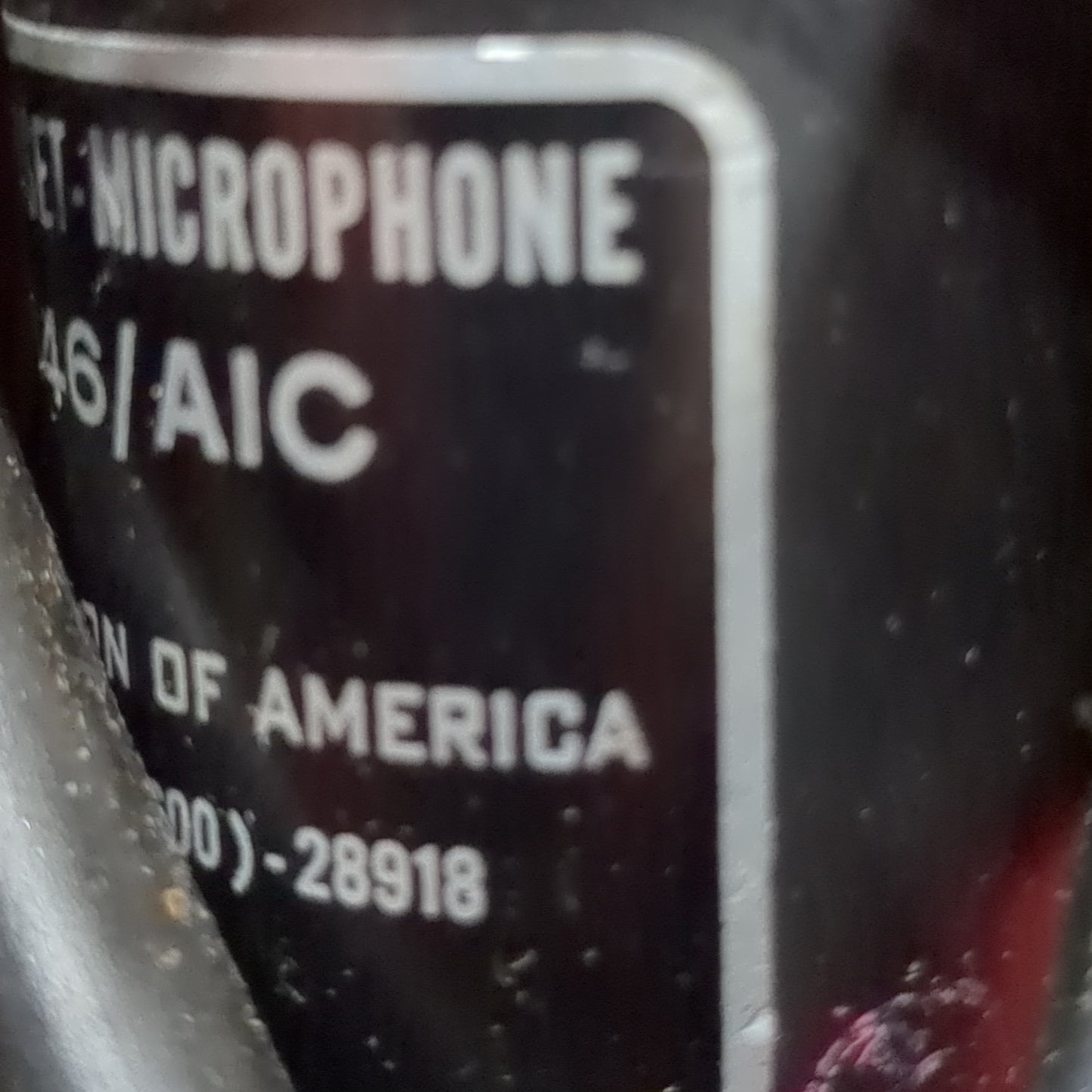 VINTAGE Adapter, Headset-Microphone MX-1646/AIC U-92/U (26s ac09-8)