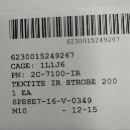 NOS US Army Military Issue Tektite IR Cover Ops Strobe 200 NIB Infared Strobe Light (j09 ab02-g445)