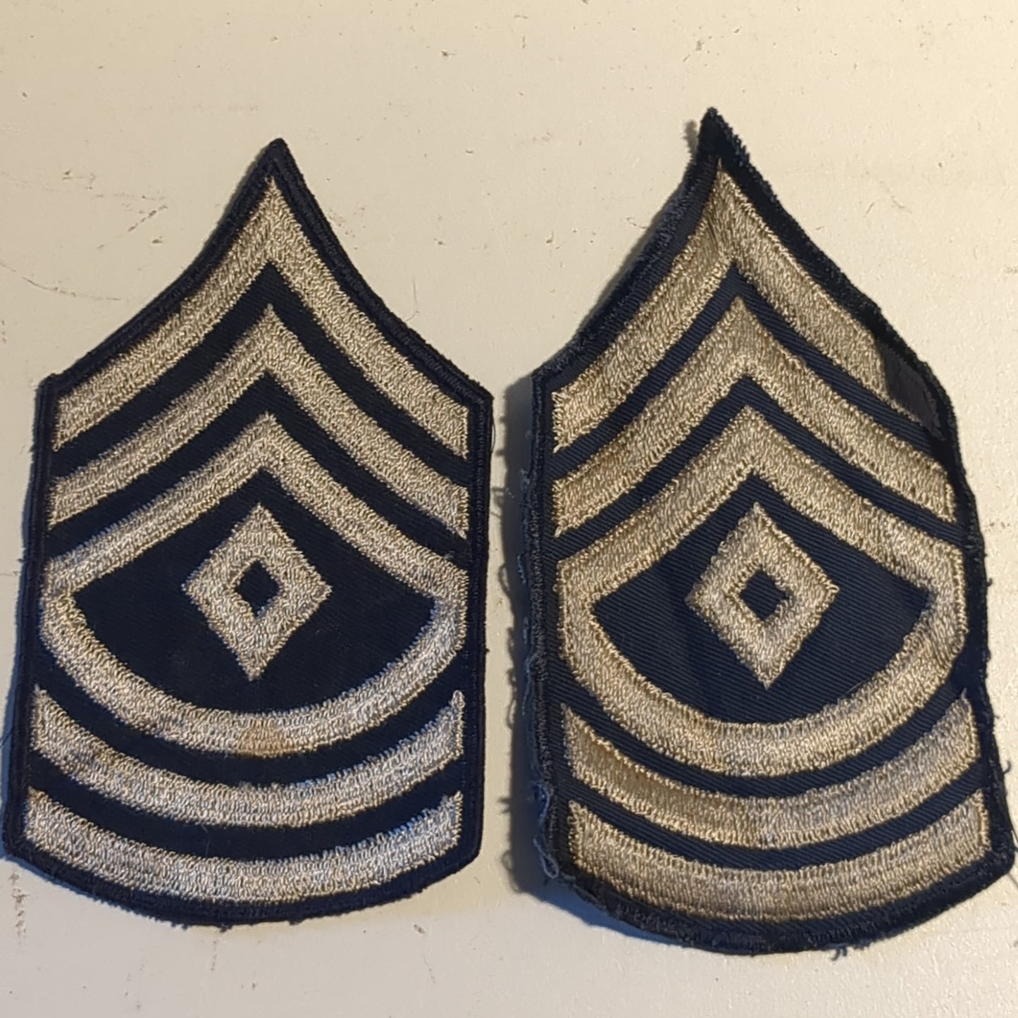 Pair of WWII US Chevron Sergeant First Class Rank Male (v26L)