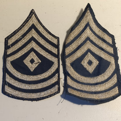 Pair of WWII US Chevron Sergeant First Class Rank Male (v26L)